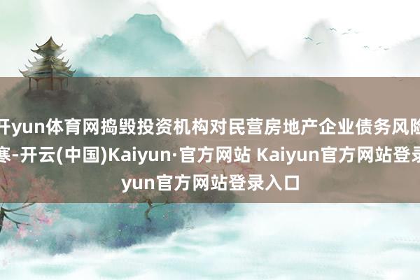 开yun体育网捣毁投资机构对民营房地产企业债务风险的胆寒-开云(中国)Kaiyun·官方网站 Kaiyun官方网站登